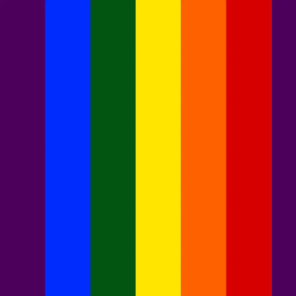 Polycotton Digital Print Fabric | 80% Polyester 20% Cotton 45" (115cm) Wide Lightweight Printed Fabric – Sold by the Meter – Rainbow Stripe Large (PCD060)
