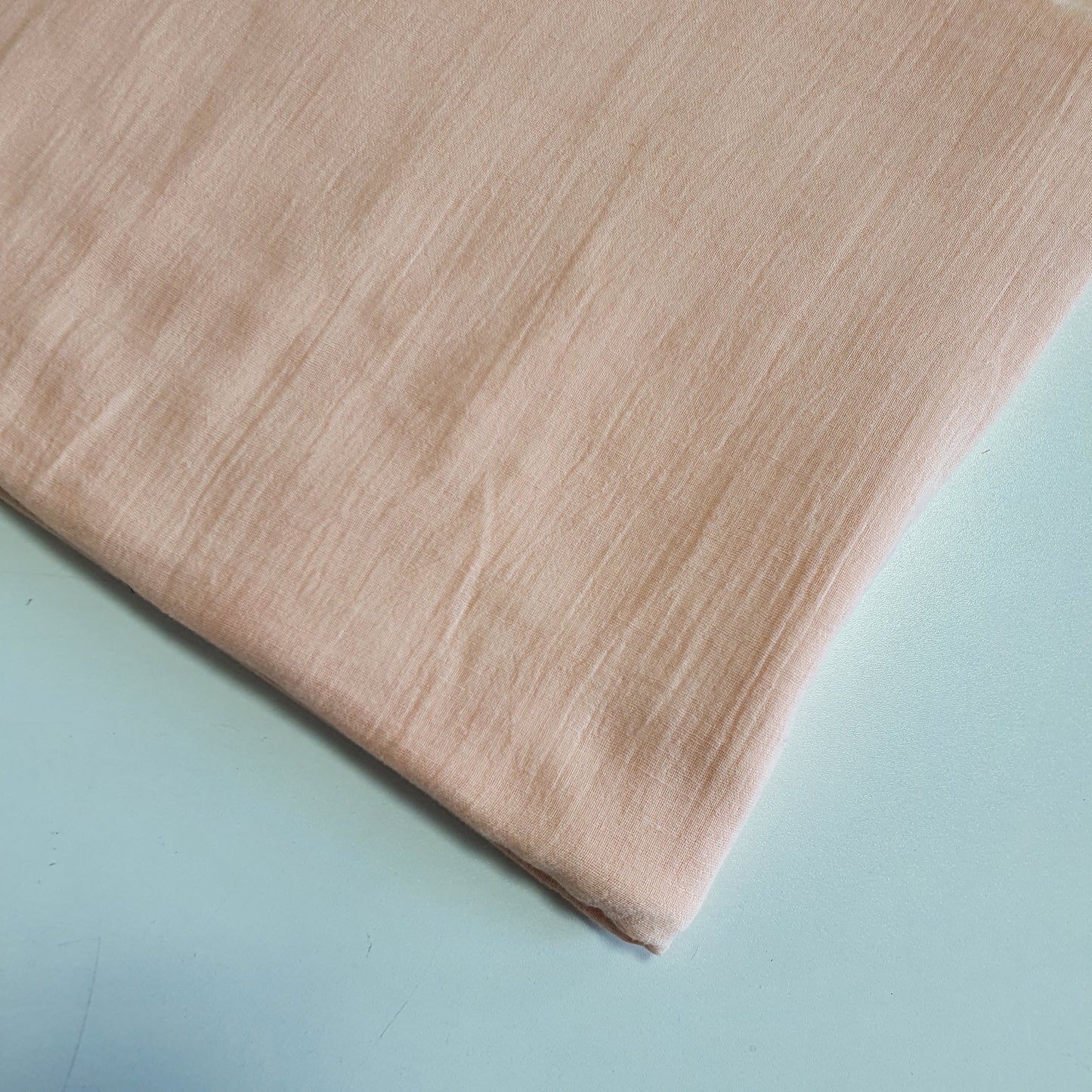 Pfirsichfarbener Double Gauze 100% Baumwolle Stoff Kleid Doppeltuch Musselin Material Meterware 58"