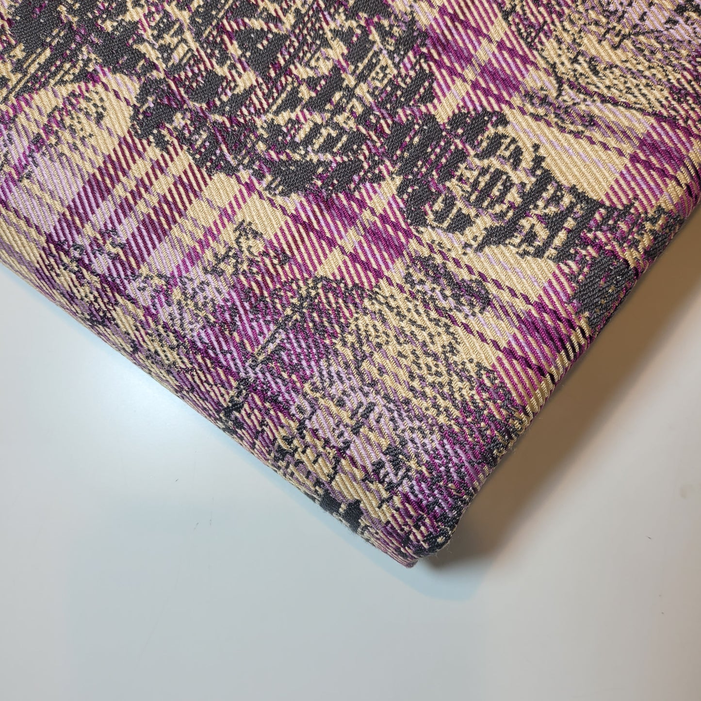 * Clearance * Geometric Stripes & Tartan Chenille Tapestry-Inspired Medium to Heavyweight Curtain & Upholstery Fabrics – 58" Wide", Sold by the Meter (Peach Camo Boucle Tweed)