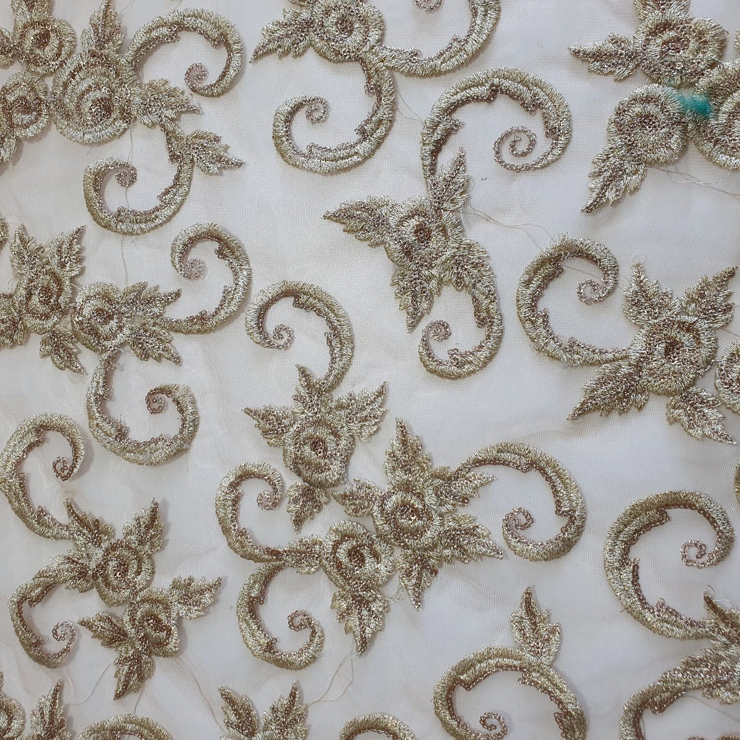 Pink Luxury Floral Embroidered Net Fabric – Designer Mesh Fabric 44" By The Meter