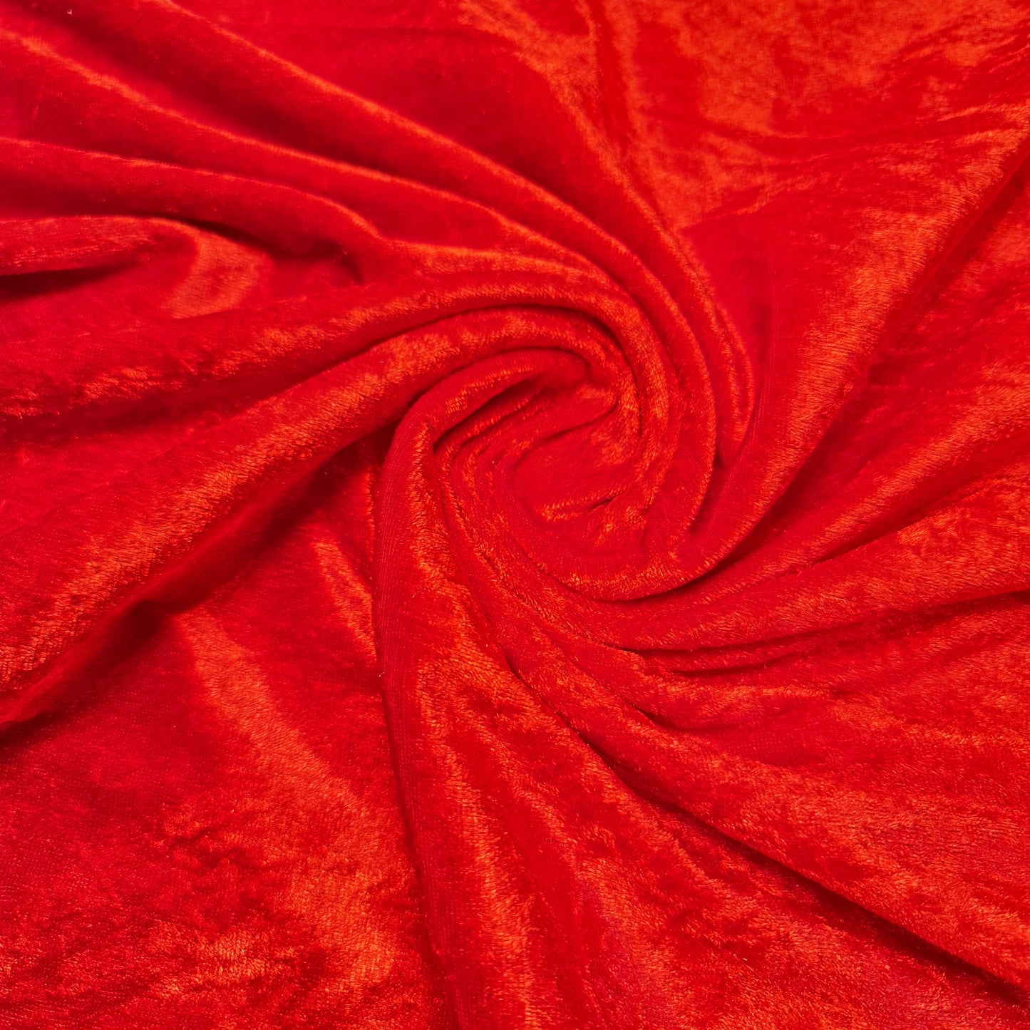 Roter, schlichter Pannesamtstoff, Stretch-Velours, 150 cm breit, Meterware