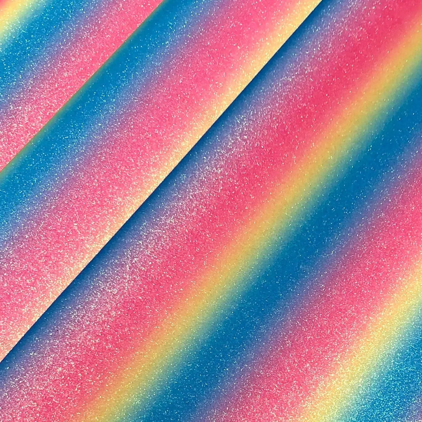Rainbow & Mermaid Glitter PU Backed Fabric | Sparkle Leatherette 55" (140cm) Wide – Sold by the Meter