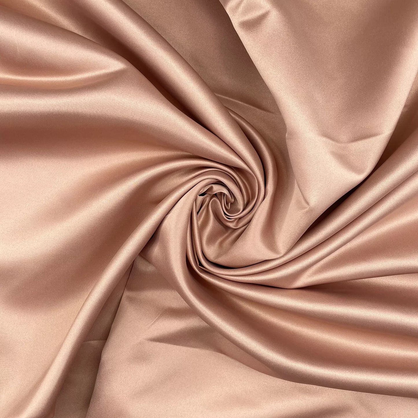 Roségold matter Duchesse-Satinstoff für Brautkleider, Abschlussball, Bastelmaterial, Krepprücken, Meterware, 147,3 cm