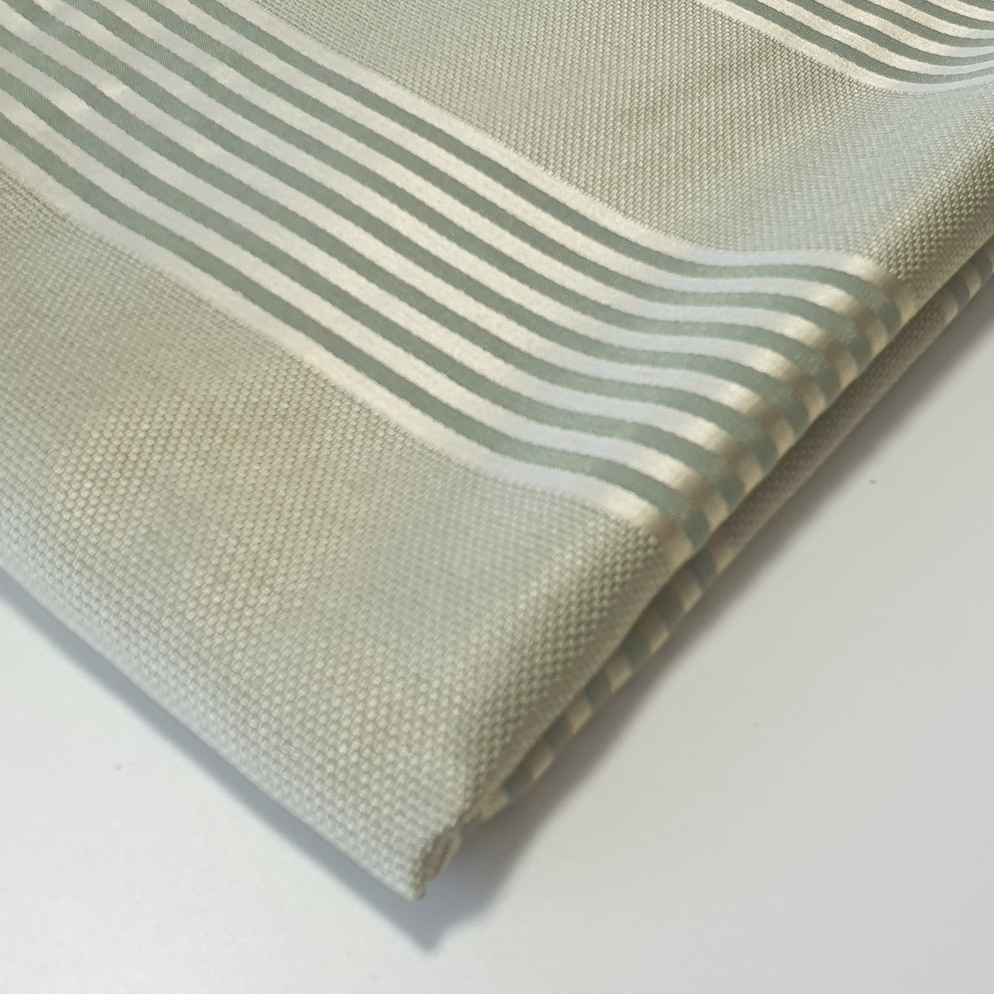 Sage Stripe Fabric Medium Weight Curtain Soft Furnishing Fabric 58" By Meter