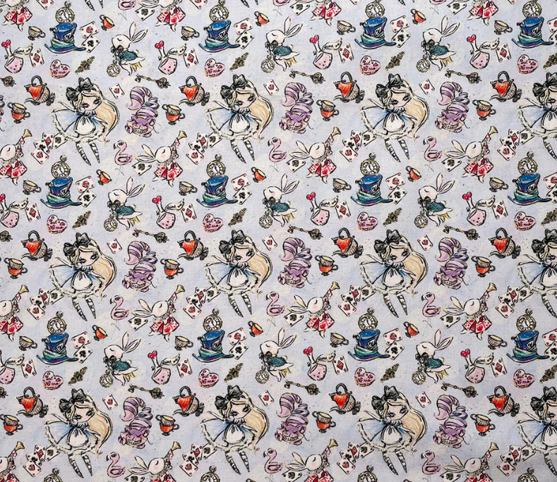 Wonderland 2 Digital Printed 100% Cotton Fabric | 150gsm 55" (140cm) Wide OEKO-TEX® Standard 100 Certified – Sold by the Meter