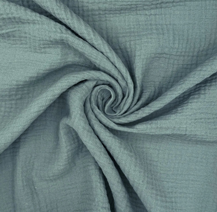 Double Gauze 100% Cotton Fabric Dress Double Cloth Muslin Material By Meter 58" Wide