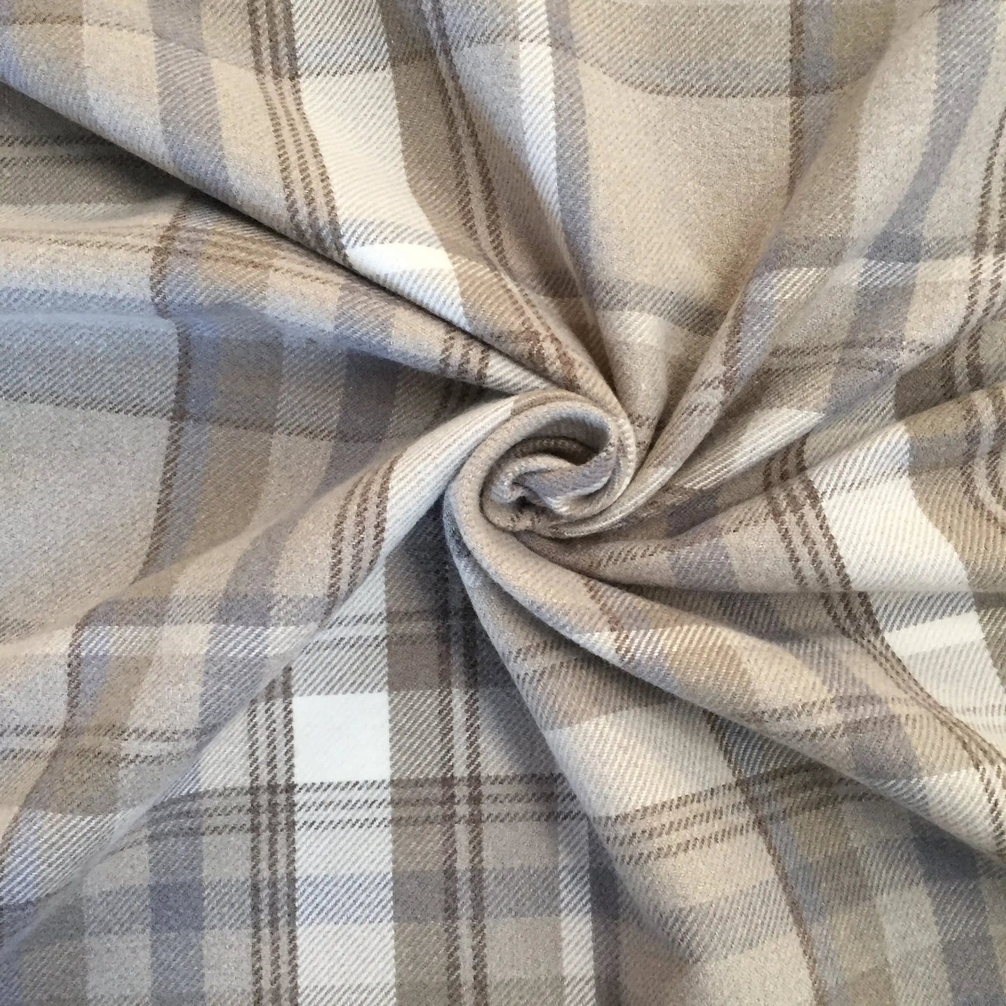 Luxury Weight Faux Wool Effect Tartan Fabric | Heavy 380gsm Upholstery & Coat Fabric 55" (140cm) Wide – Sold by the Meter