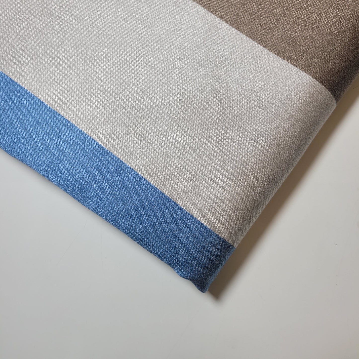 Stone Blue Brown Stripe Satin Polyester Medium Weight Material Curtain & Upholstery Fabrics – 58" Wide" Sold by Meter