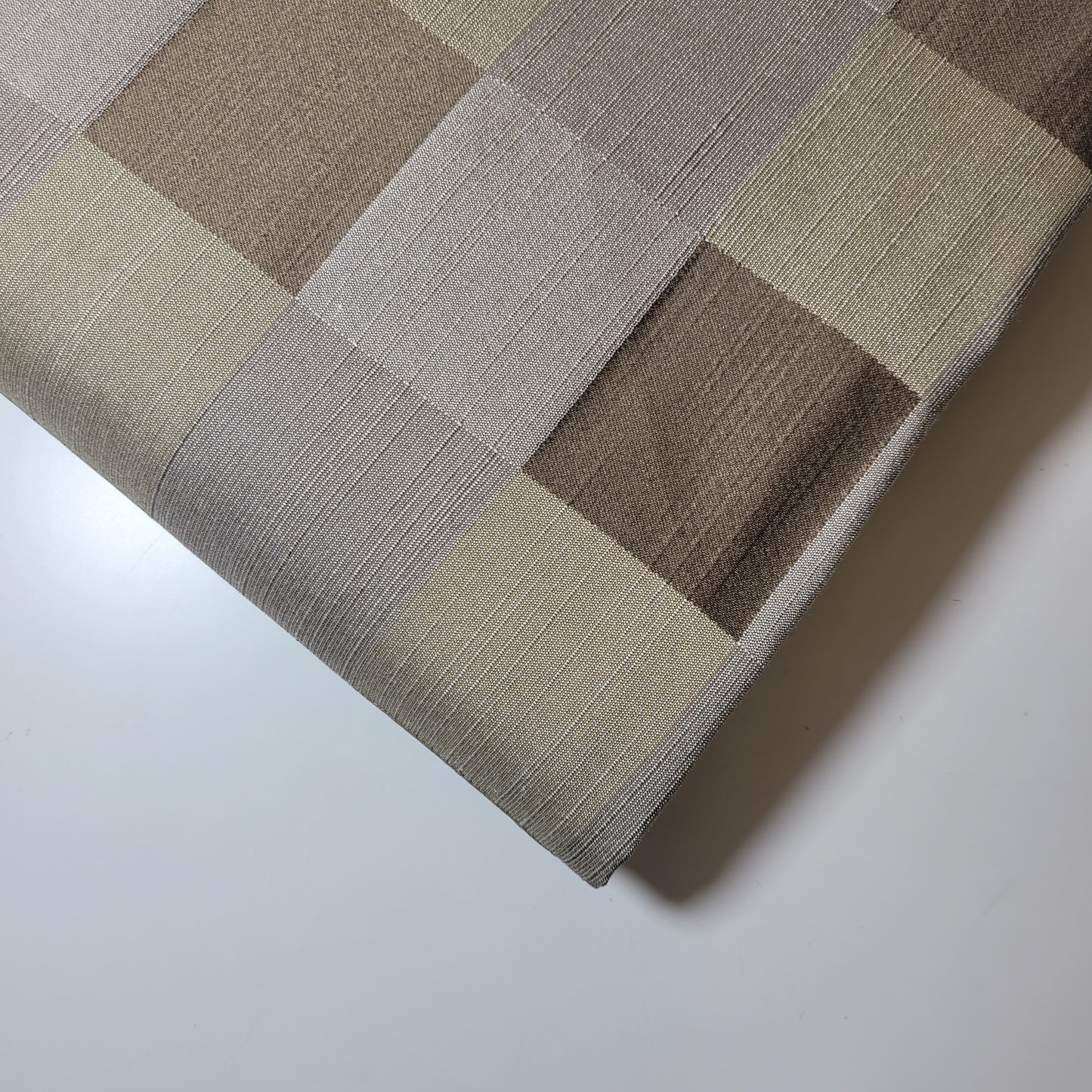 Stone Brown Buffalo Check Polyester Medium Weight Material Curtain & Upholstery Fabrics – 58" Wide" Sold by the