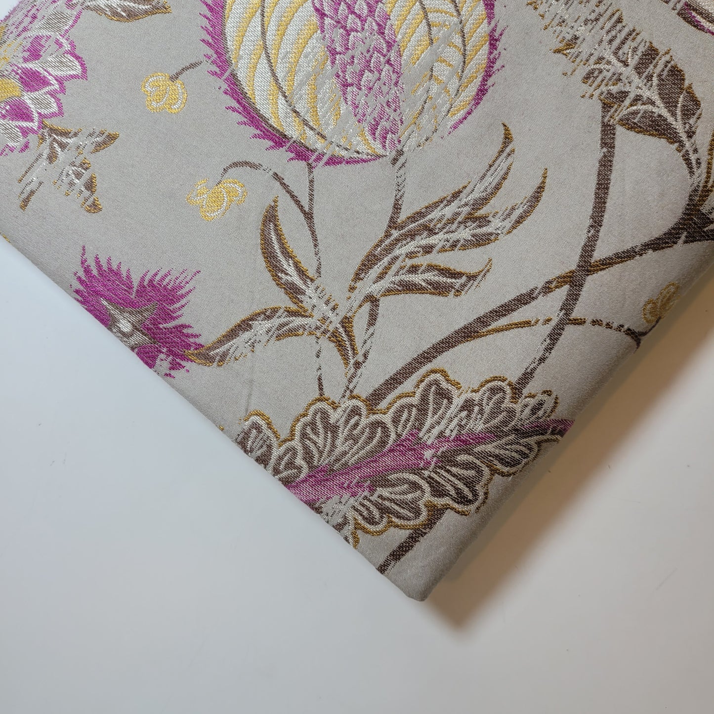 Stone Floral Bloom Brocade Material Curtain Soft Furnishing Fabric 58" By The Meter