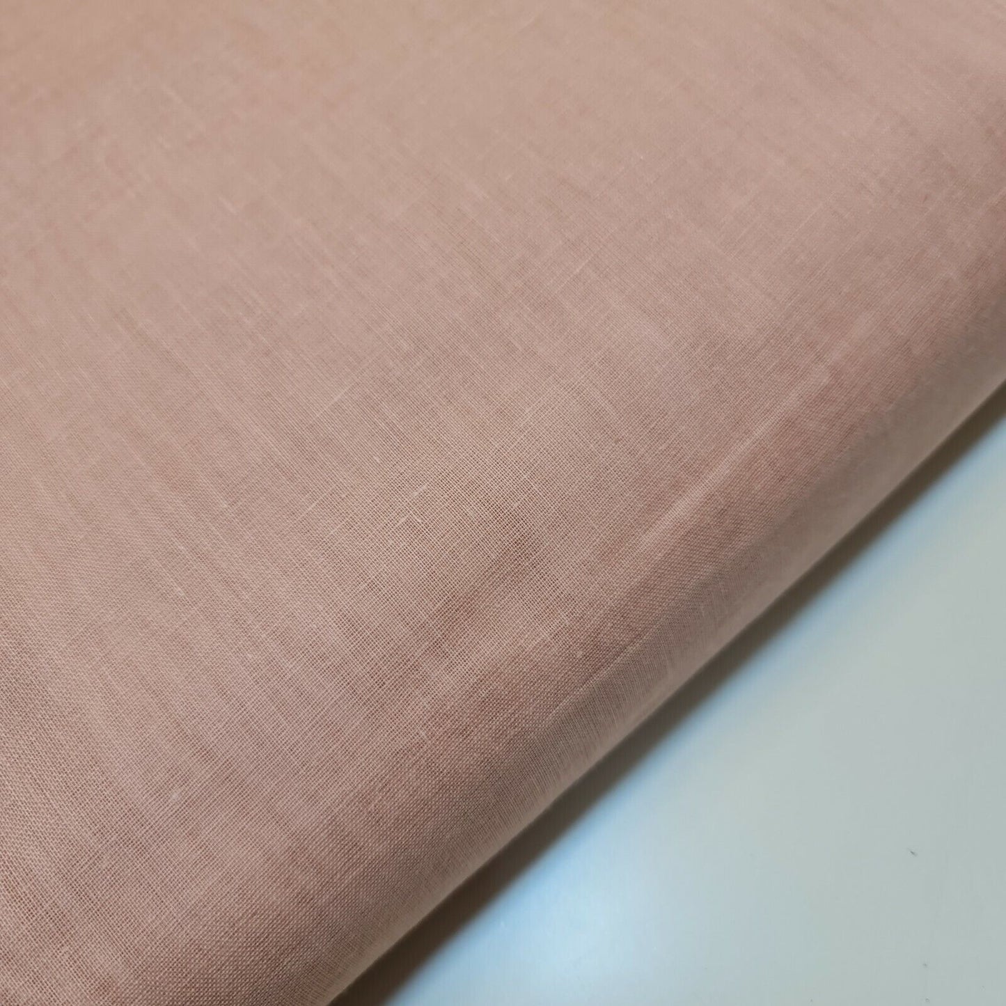 Tea Rose Pink 100% Cotton Muslin Fabric Sheer Gauze Plain Weave 44” Wide Dress Lining, Crafts Costume Material By The Meter