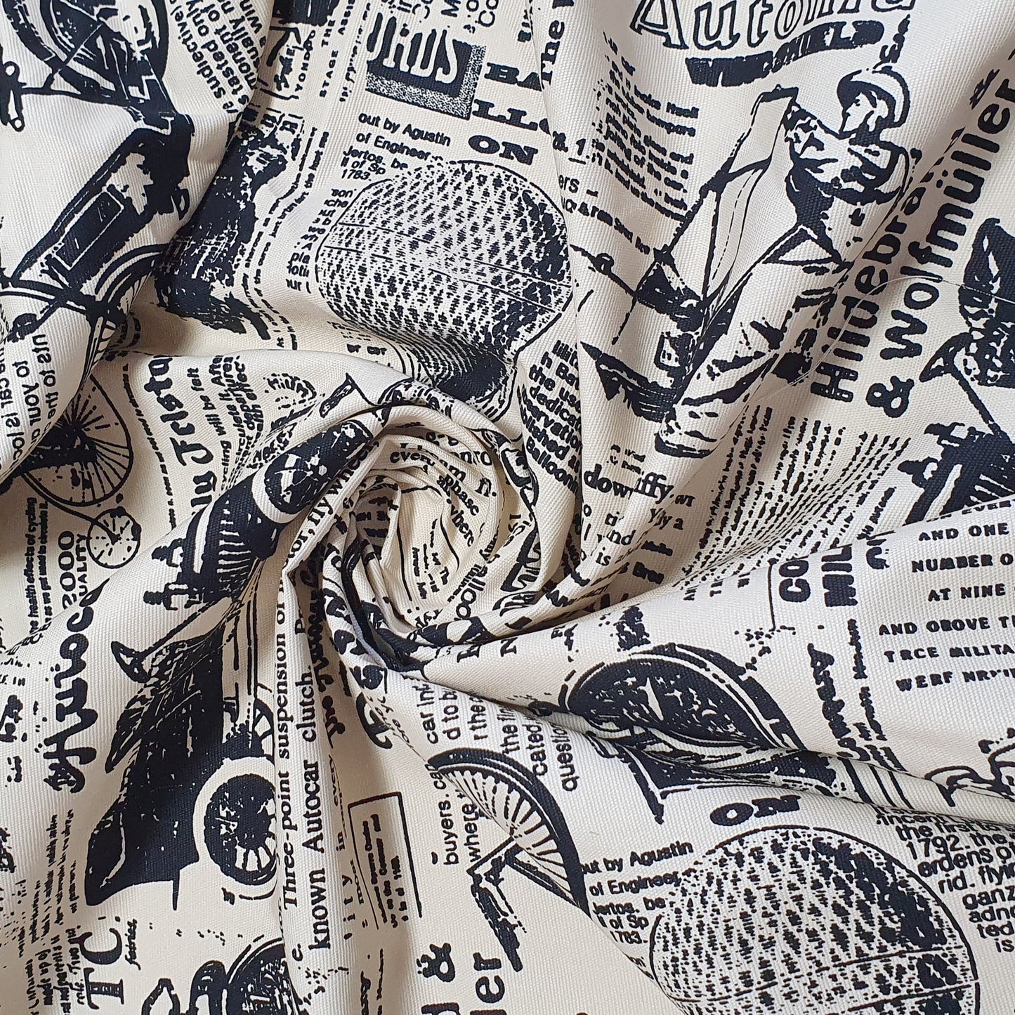 Vintage Poster Print 100% Cotton Canvas Material Craft Costume Upholstery Fabric 58" By The Meter