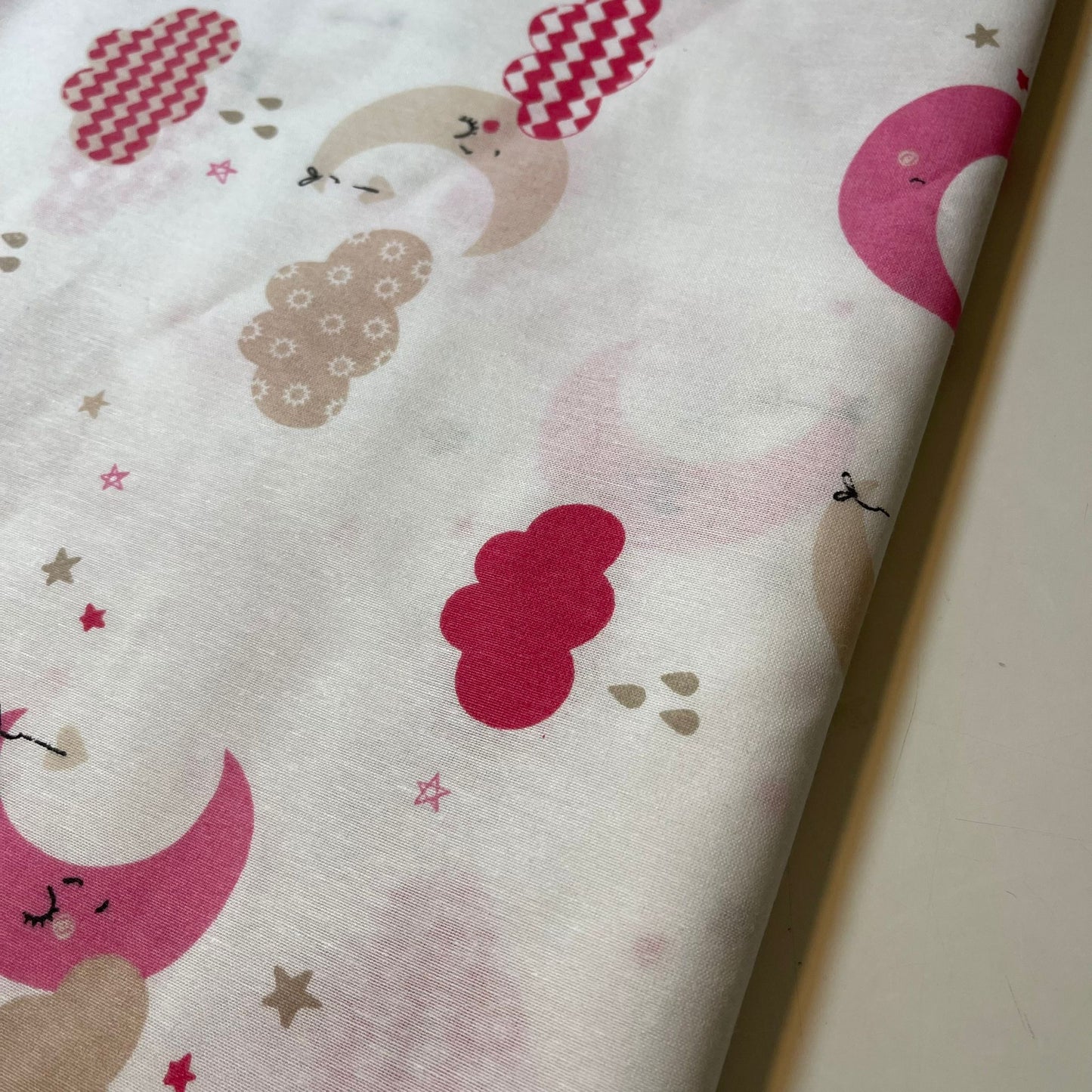 Moon Stars Polycotton Sheeting Material Extra Wide 90" Craft Quilting Fabric Meter