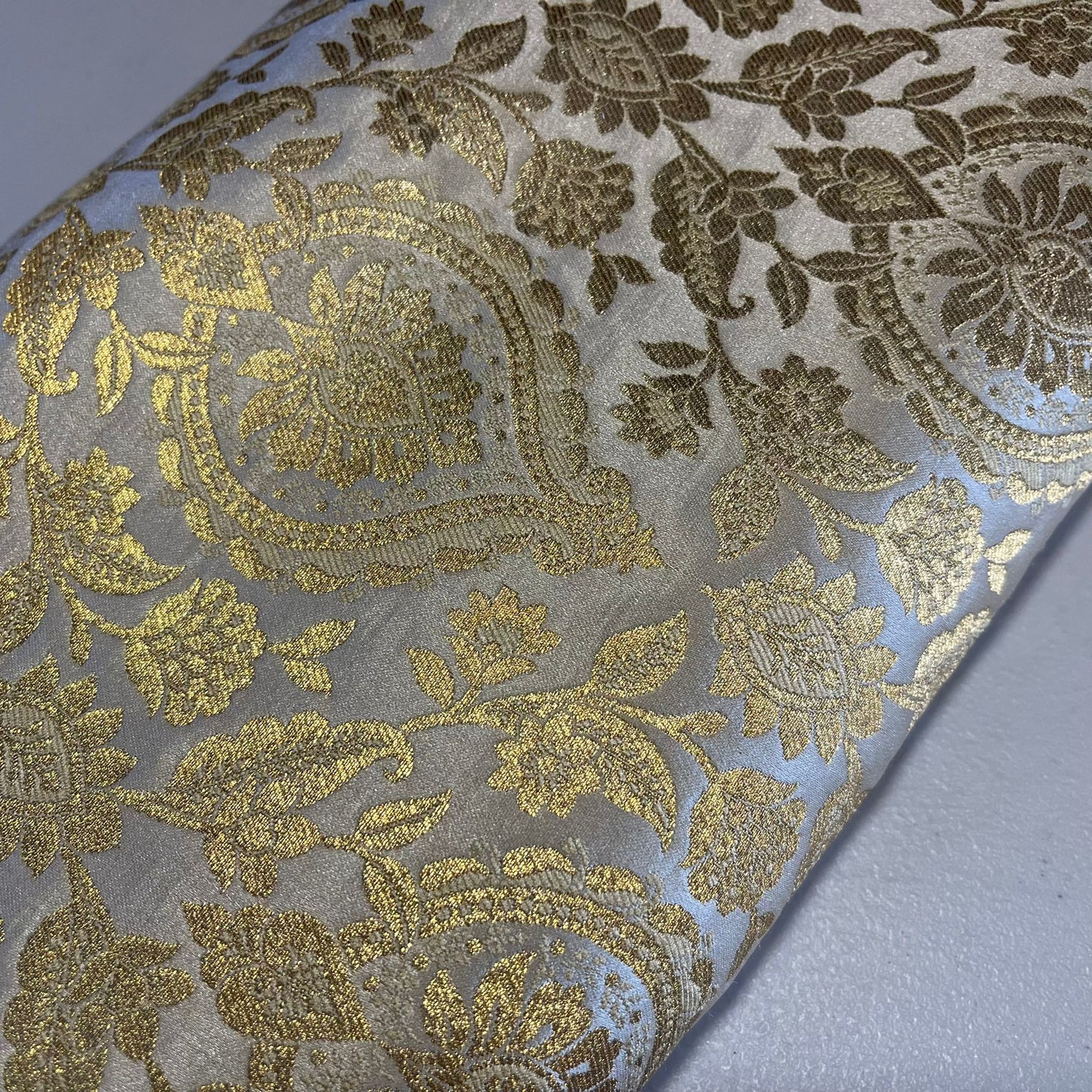 Metallic Floral Weave Brocade Material Dress Craft Costume Fabric 44" Wide By The Meter