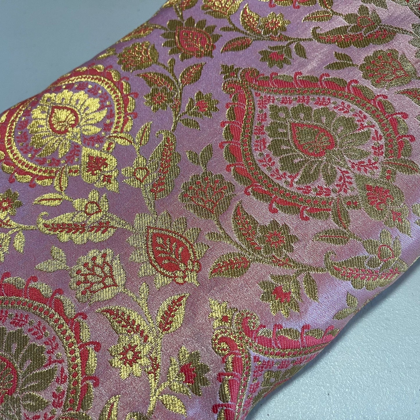 Metallic Floral Weave Brocade Material Dress Craft Costume Fabric 44" Wide By The Meter