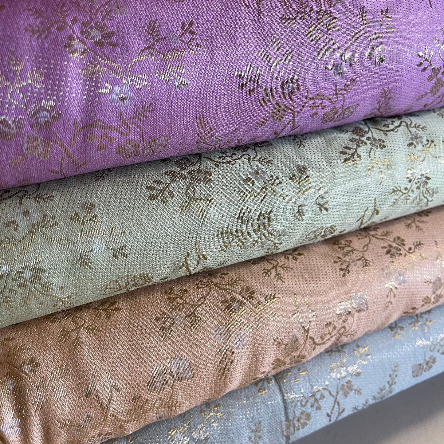 Metallic Floral Blossom Brocade Fabric Dress Craft Costume Material 44" Wide By The Meter