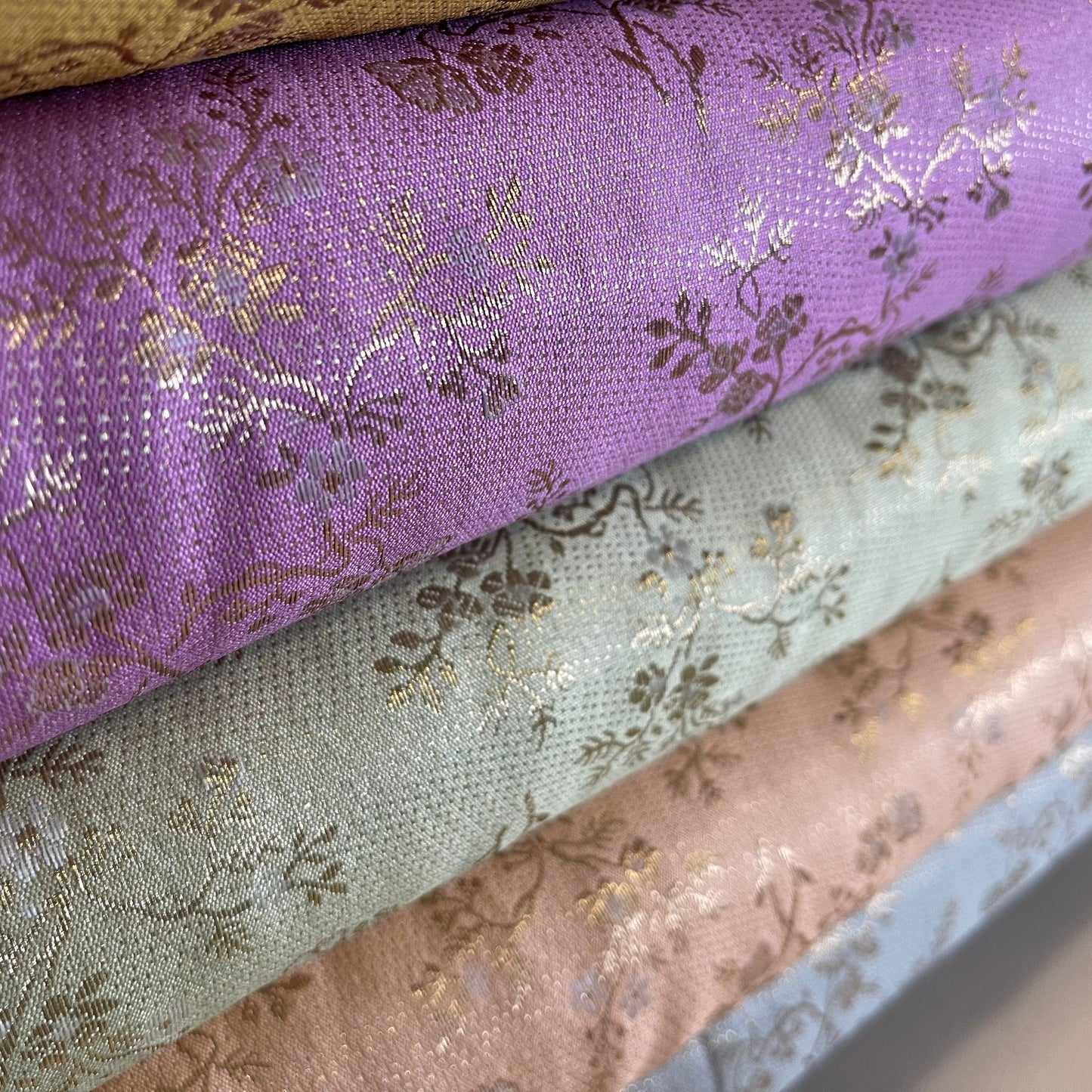 Metallic Floral Blossom Brocade Fabric Dress Craft Costume Material 44" Wide By The Meter