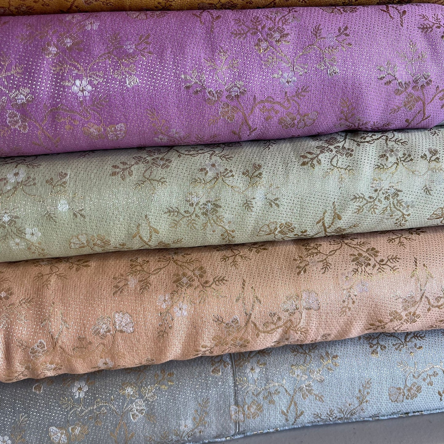 Metallic Floral Blossom Brocade Fabric Dress Craft Costume Material 44" Wide By The Meter