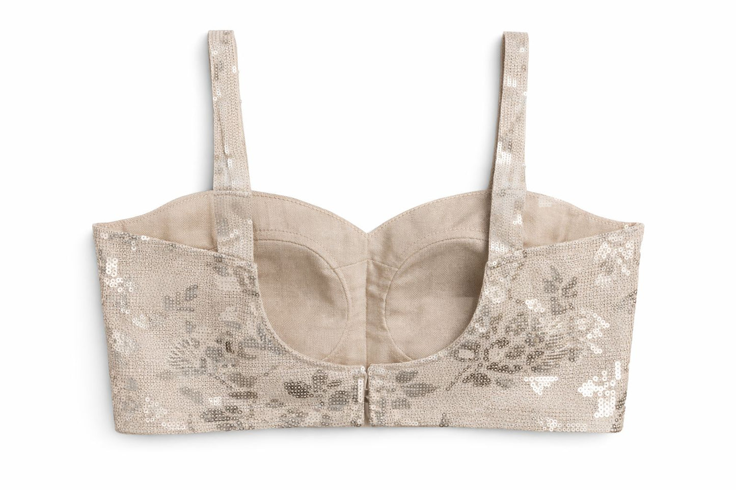 Champagne Gold Sequin Embroidered Designer Blouse – Elegant Party & Wedding Wear | Size 38