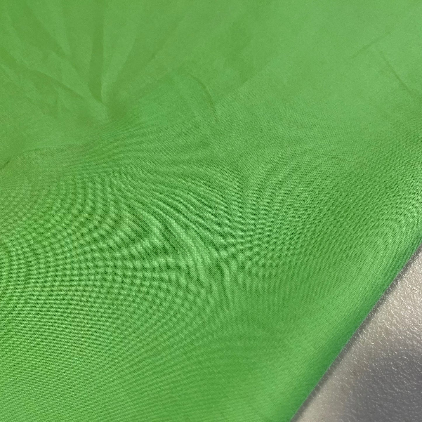 Neon Green 100% Cotton Lawn Voile Fabric Soft Dress Craft Lining Material 58" By The Meter