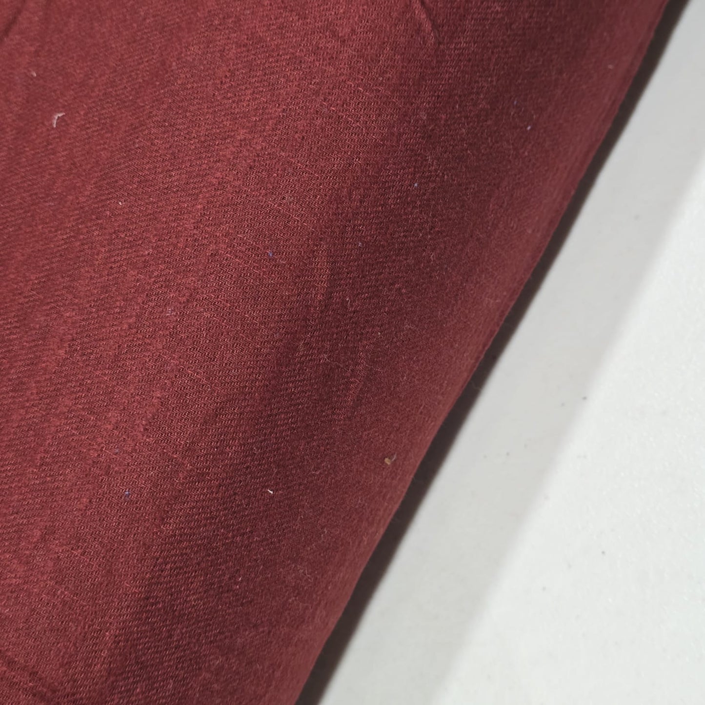 Burgundy Brushed 100% Cotton Flannel Fabric Plain Soft Craft Dress Material 58" By The Meter