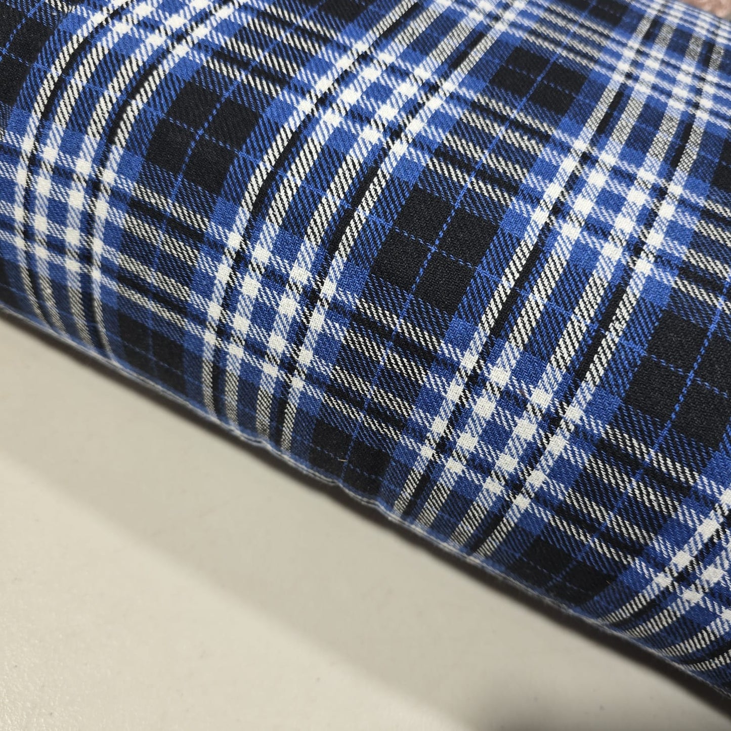 Royal Sapphire Tartan Brushed Cotton Fabric 42" Wide Check Plaid Dress Craft By The Meter