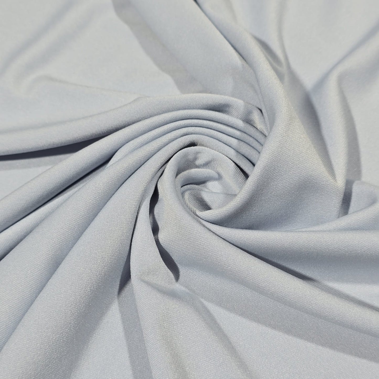 Plain Light Blue ITY Stretch Jersey Fabric – 58" Wide | Soft Dress Fabric | Sold by the Metre