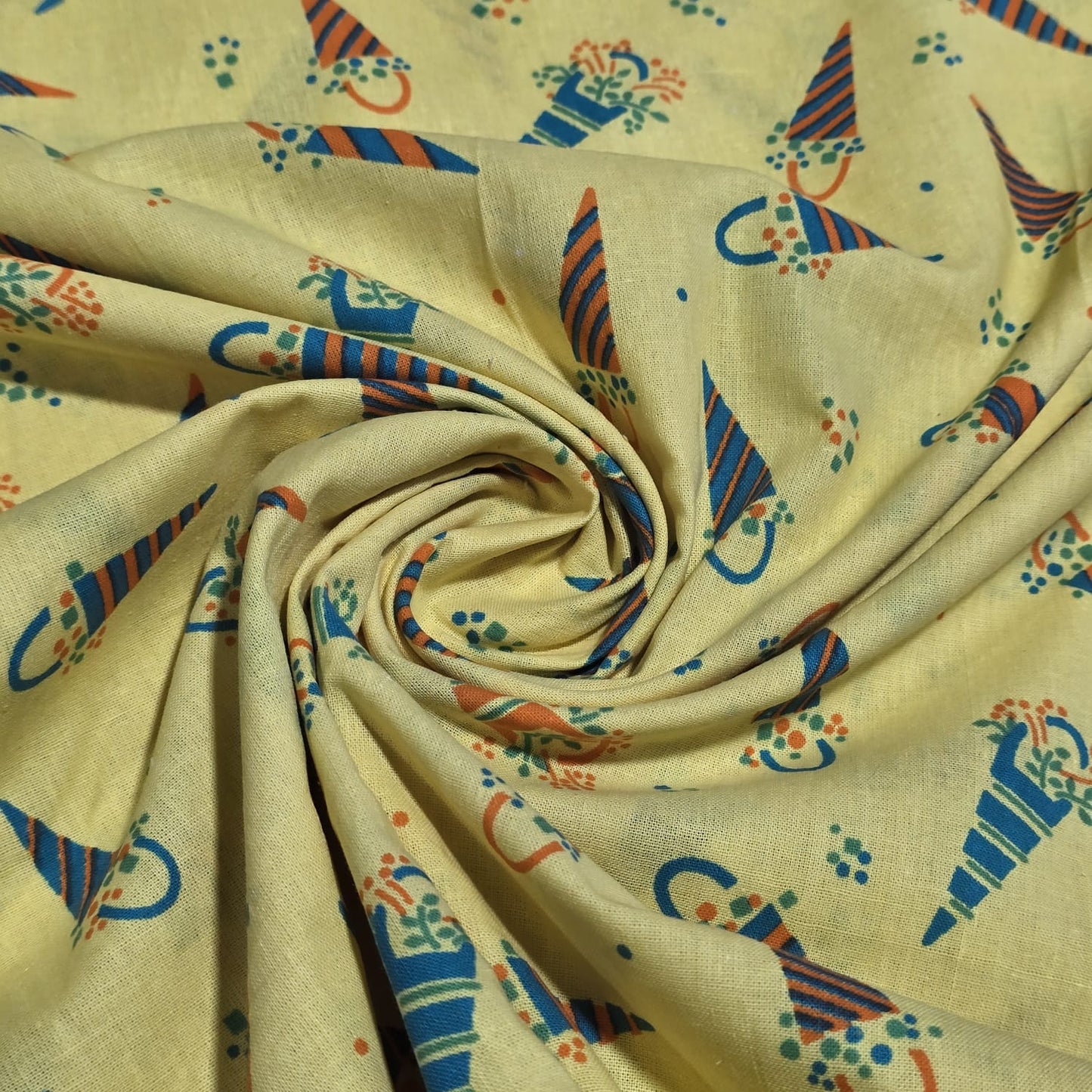 Türkisfarbenes Eis, 100 % Baumwolle, Vintage-Material, neuartiger Blumenstoff für Kleider, Bastelarbeiten, Quiltstoff, 111,8 cm