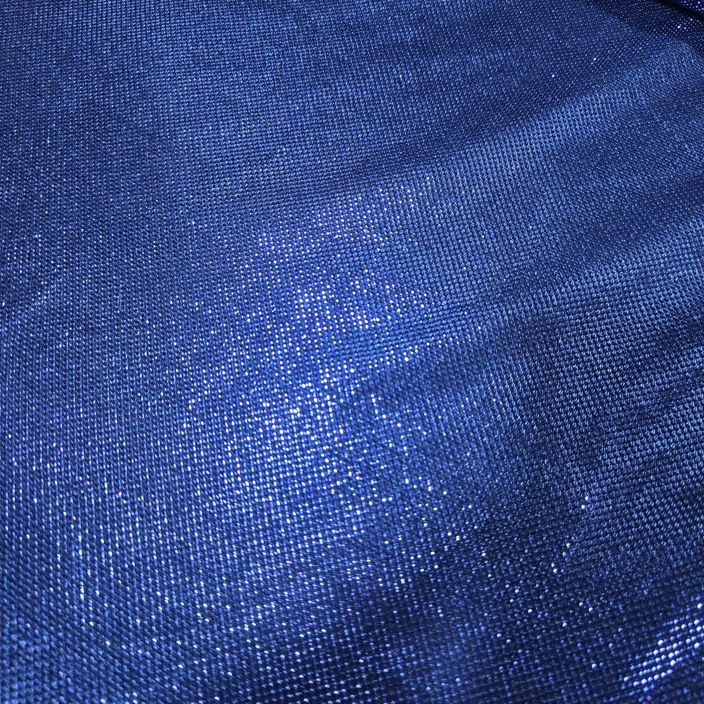 Royal blue glitter stretch fabric