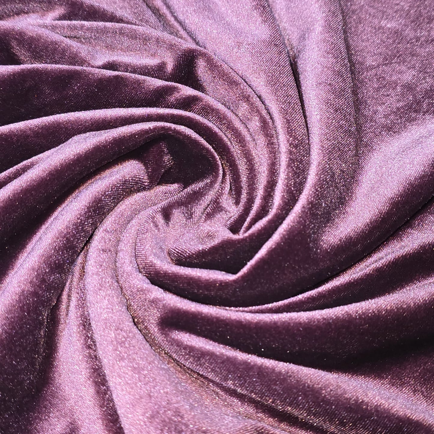 Mauve Plain Velour 2 Way Stretch Fabric 58" Wide | Sold by the Meter