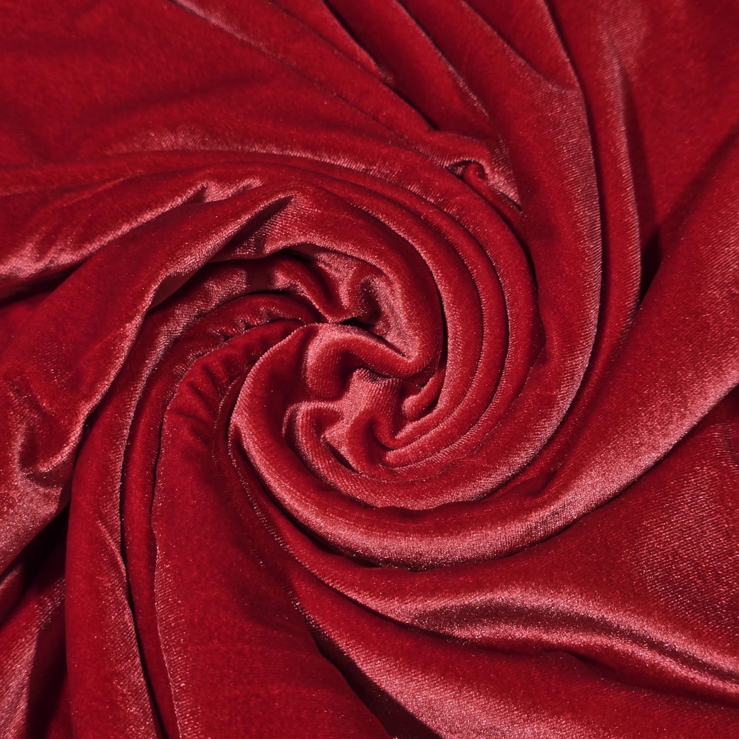 Wine Red Plain Velour 2 Way Stretch Fabric 58" Wide | Sold by the Meter
