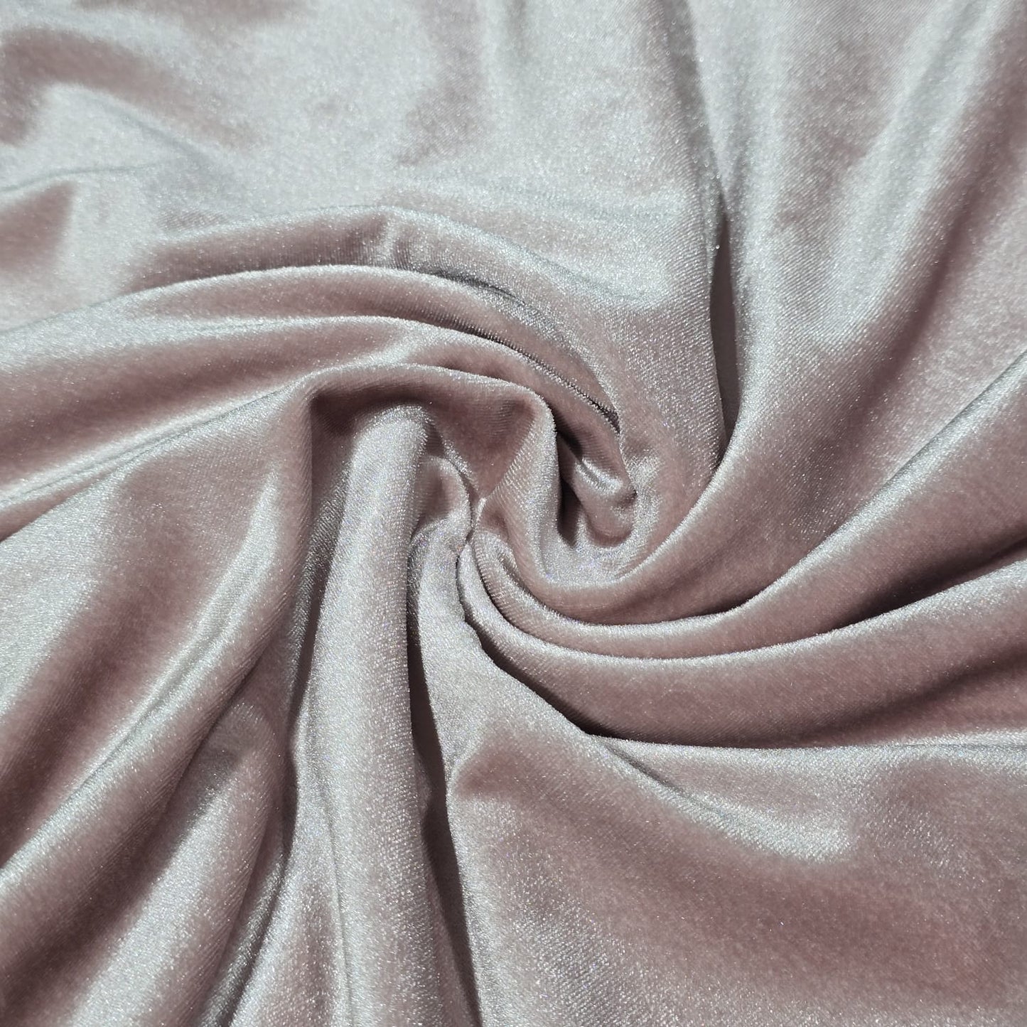 Blush Pink Plain Velour 2 Way Stretch Fabric 58" Wide | Sold by the Meter