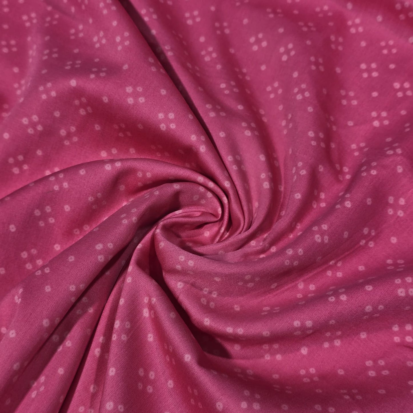 Premium 100% Cotton Lawn Fabric – Pink Bandhani Print – 58" (147cm) Wide by the Metre