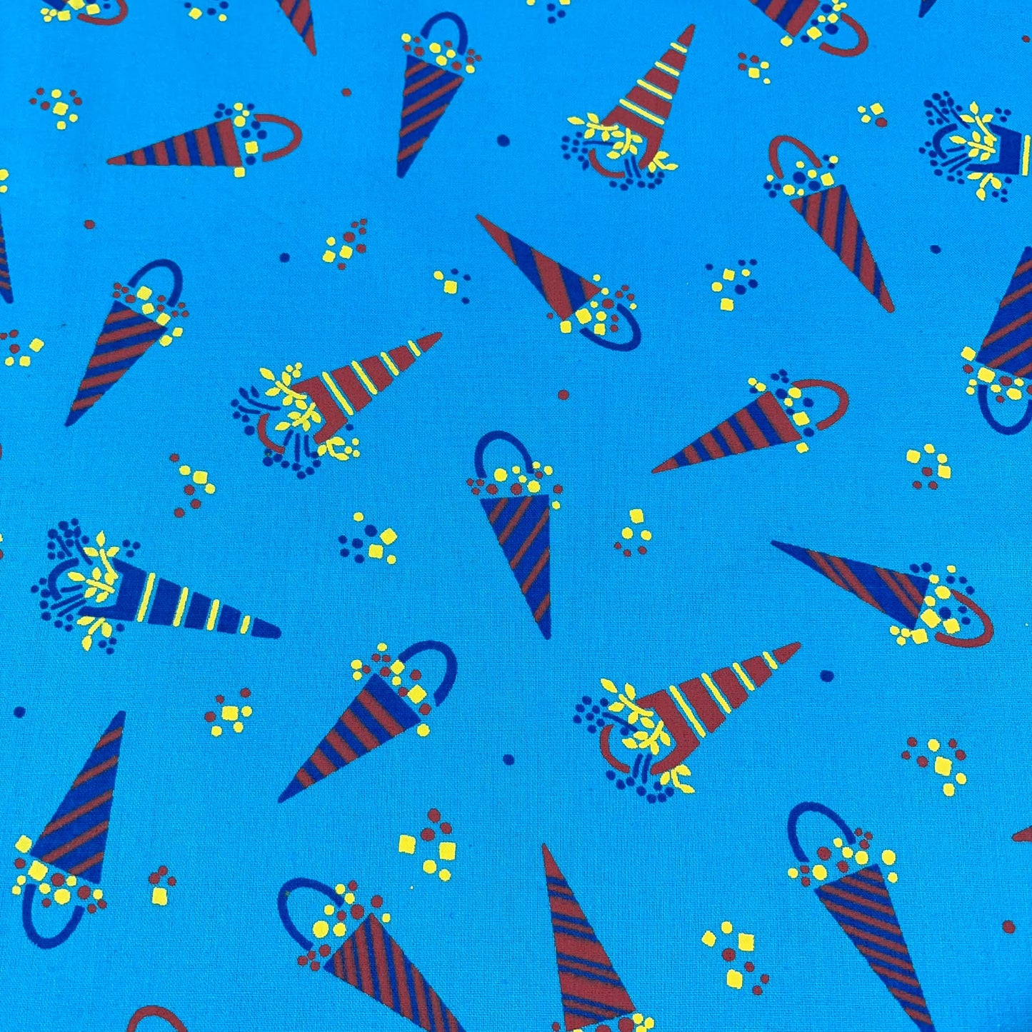 Turquoise Celebration 100% Cotton Quilting Dress Craft Costume Fabric 58" Wide By The Meter