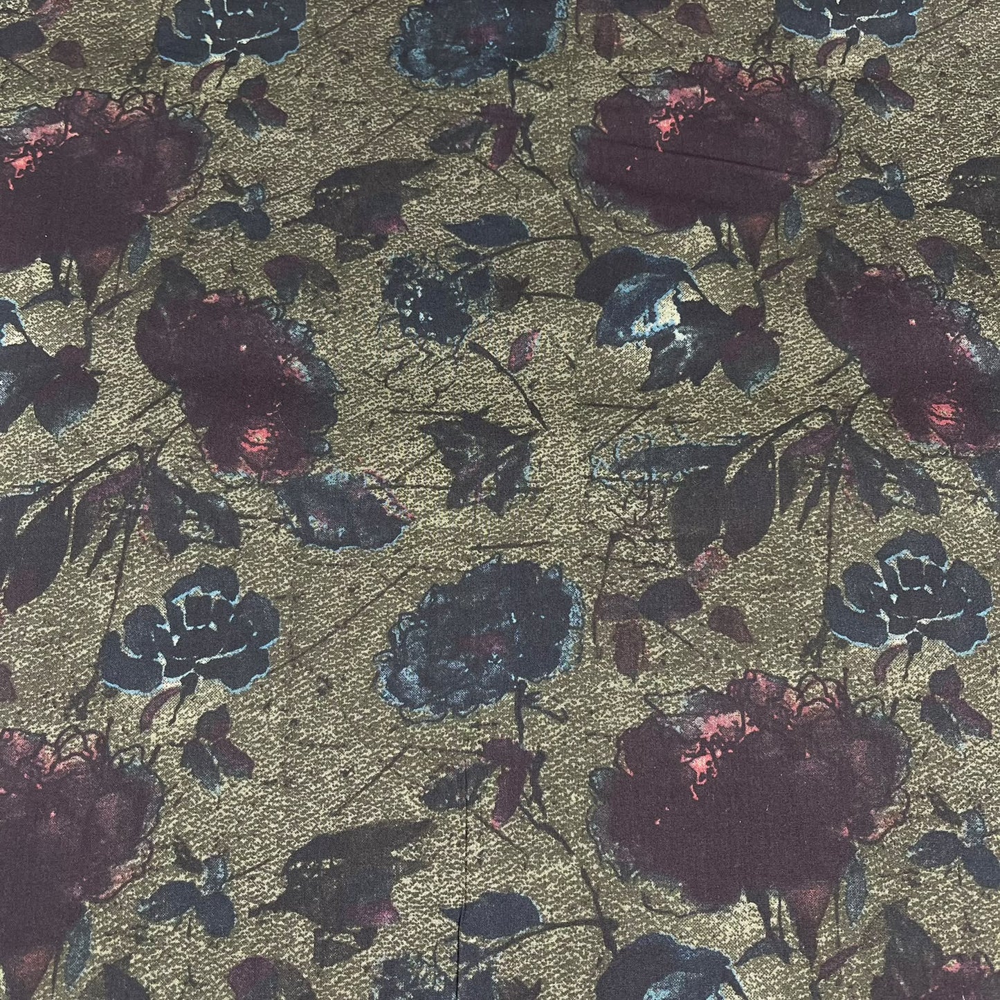 Botanical Rose 100% Cotton Quilting Dress Craft Costume Fabric 58" Wide By The Meter