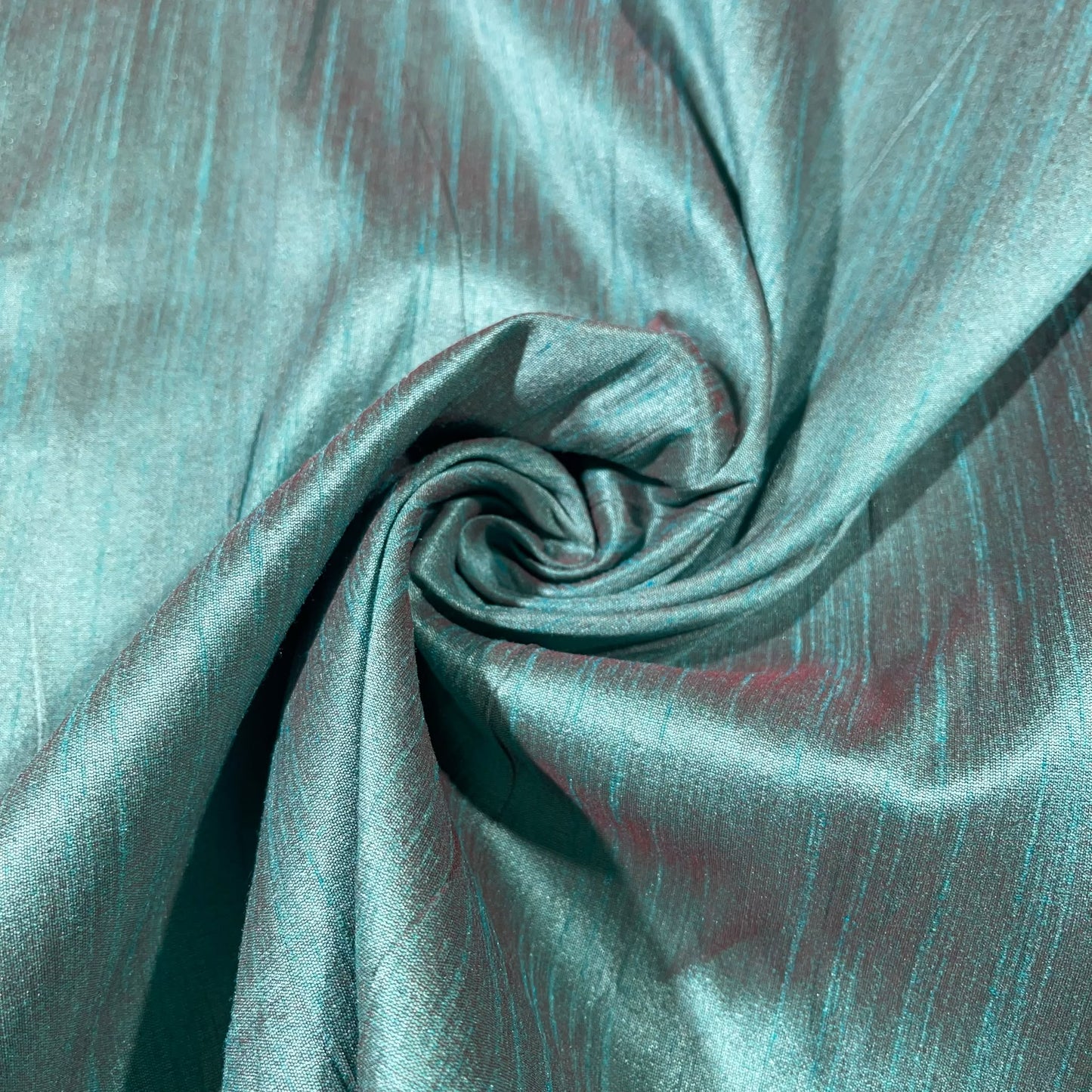Seafoam Green Raw Silk Faux Dupion 100% Polyester Upholstery Fabric Bridal Material 44" By The Meter