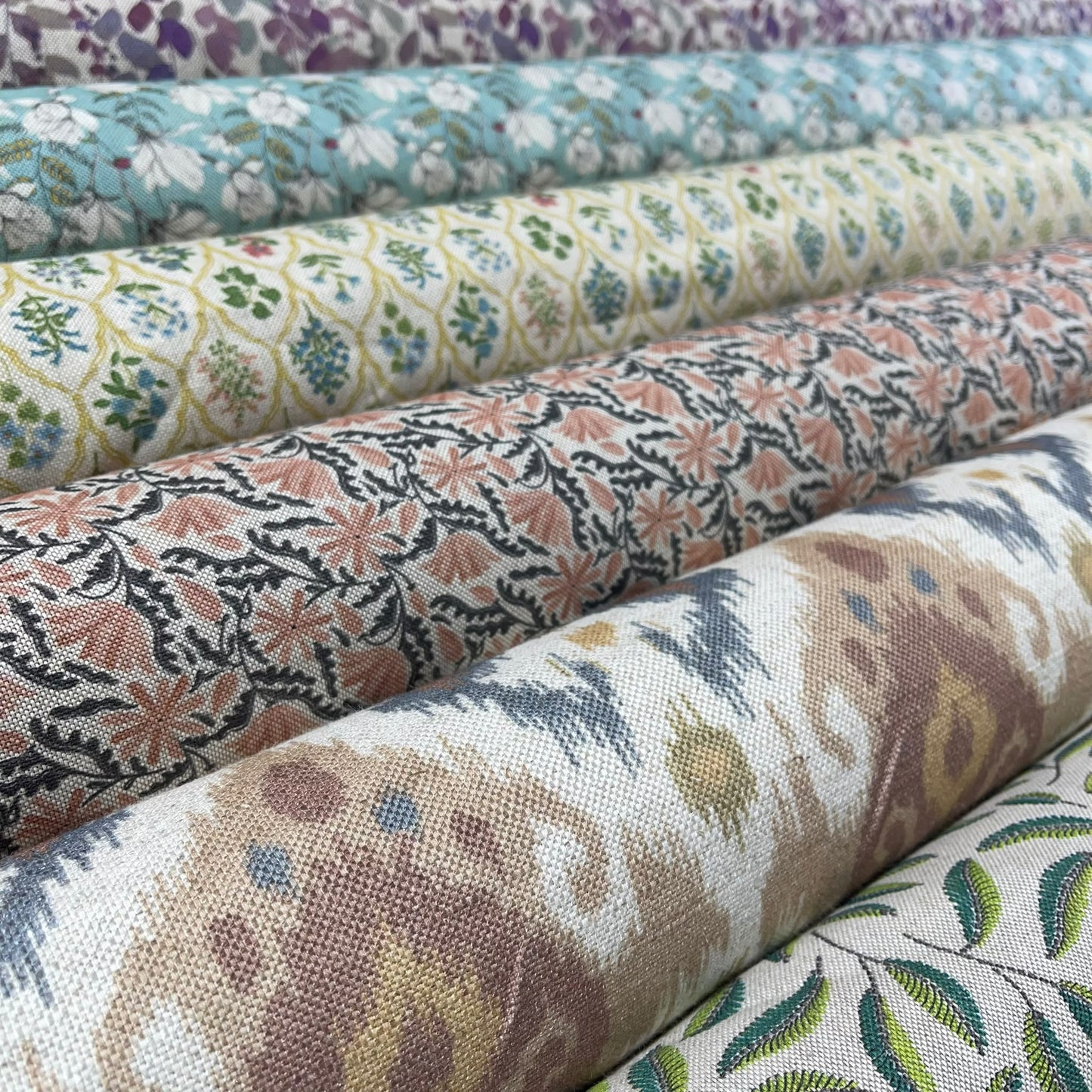 Wildflower Whispers Cotton Rich Linen Look Printed Panama Craft & Home Décor Fabric 55" Wide By The Meter