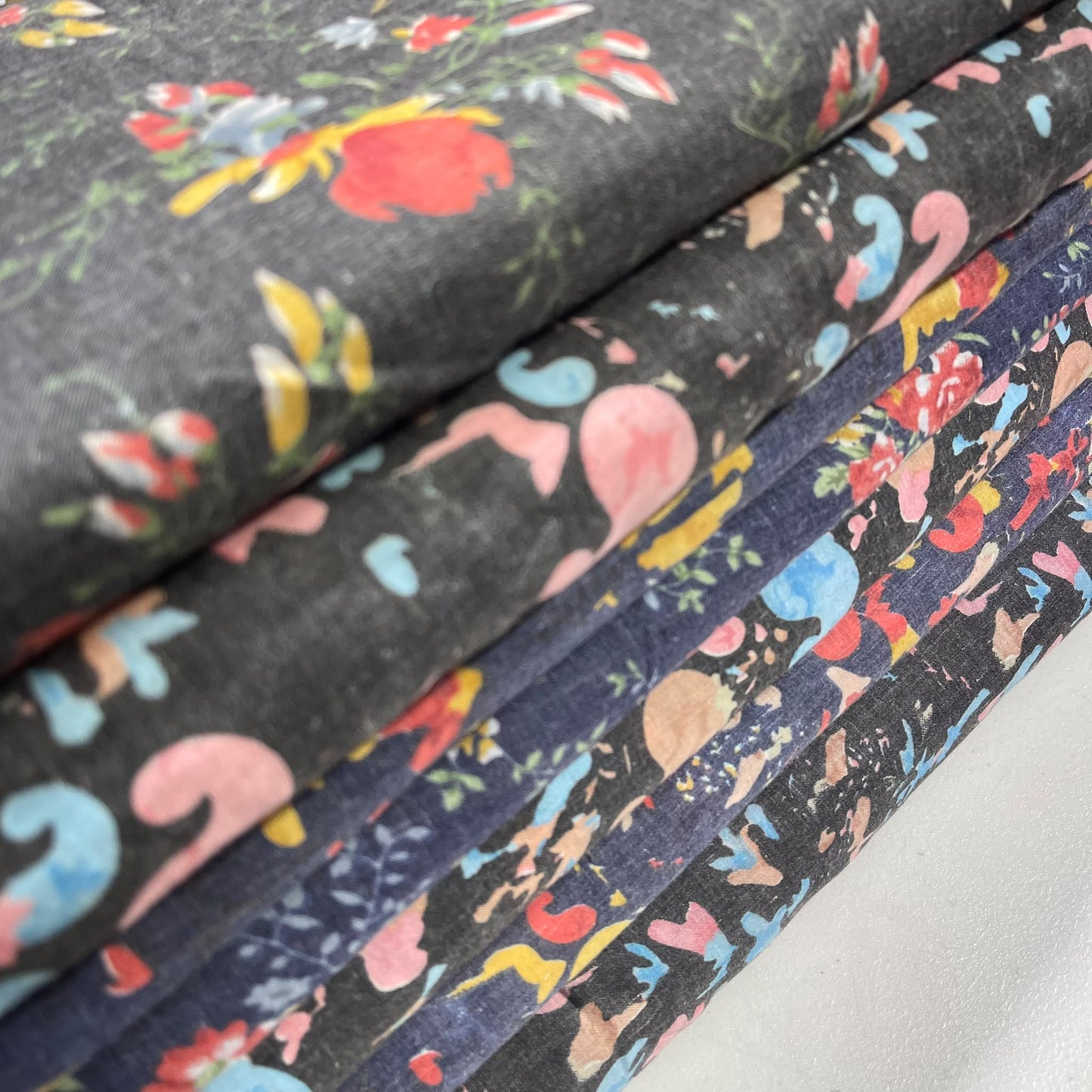 Ruby Rose 100% Cotton Floral Lawn Fabric 58" Wide Dressmaking Craft Draping Per Meter