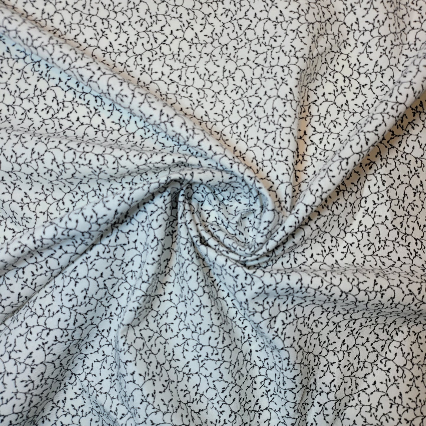 White Liberty Floral Soft 100% Cotton Floral Fabric for Kids’ Sewing and Quilting – 44" Wide, Perfect for Dresses and Crafts
