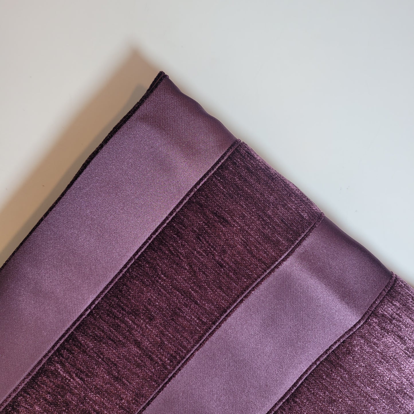 Wine Stripe Chenille Velvet Fabric Curtain Soft Furnishing Material 58" By The Meter