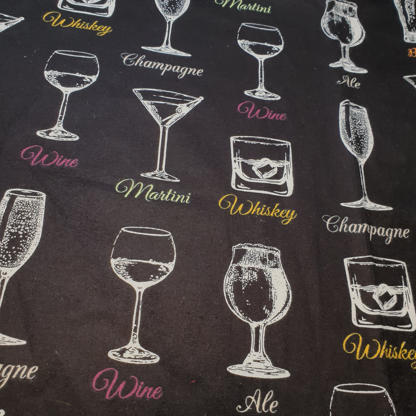 black brushed cotton fabric for dressmaking and crafting