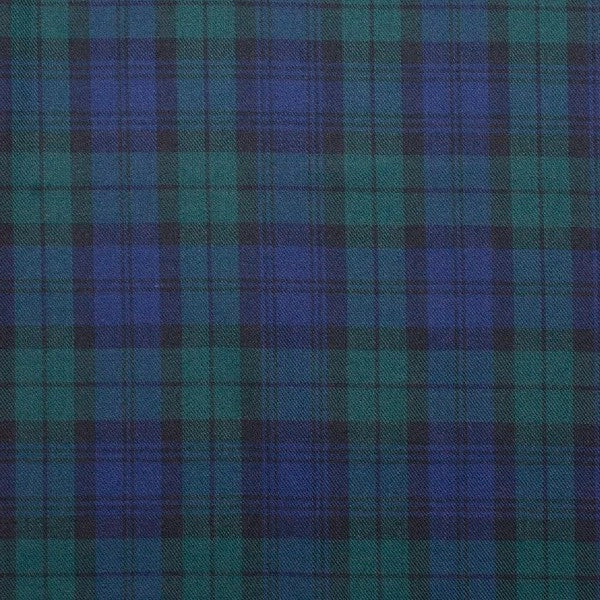 Black Watch Medium Tartan Check Plaid Viscose Fabric 58" Wide – By the Meter, Dress, Craft & Costume Material