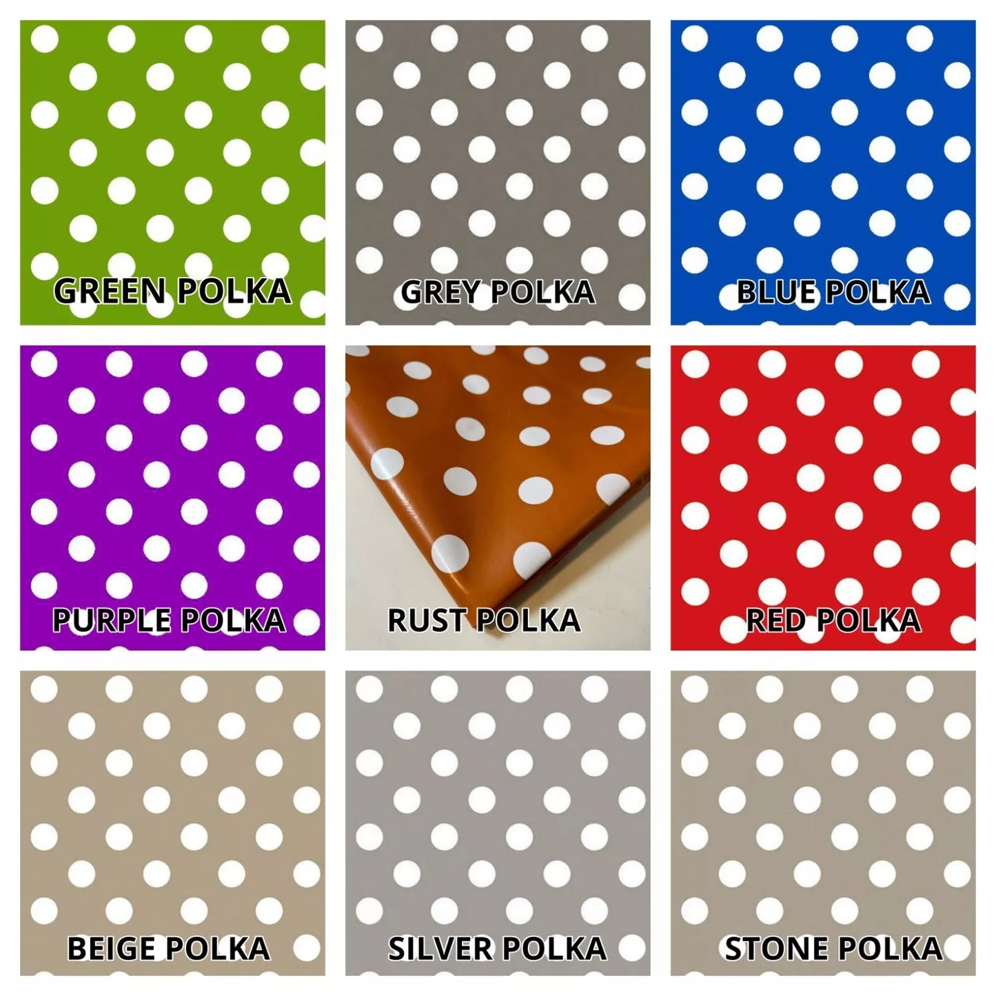 Polka Dot / Star Pattern PVC Vinyl Tablecloth Fabric – 58" Wide, Waterproof, Easy-Clean Party/Event Material By The Meter