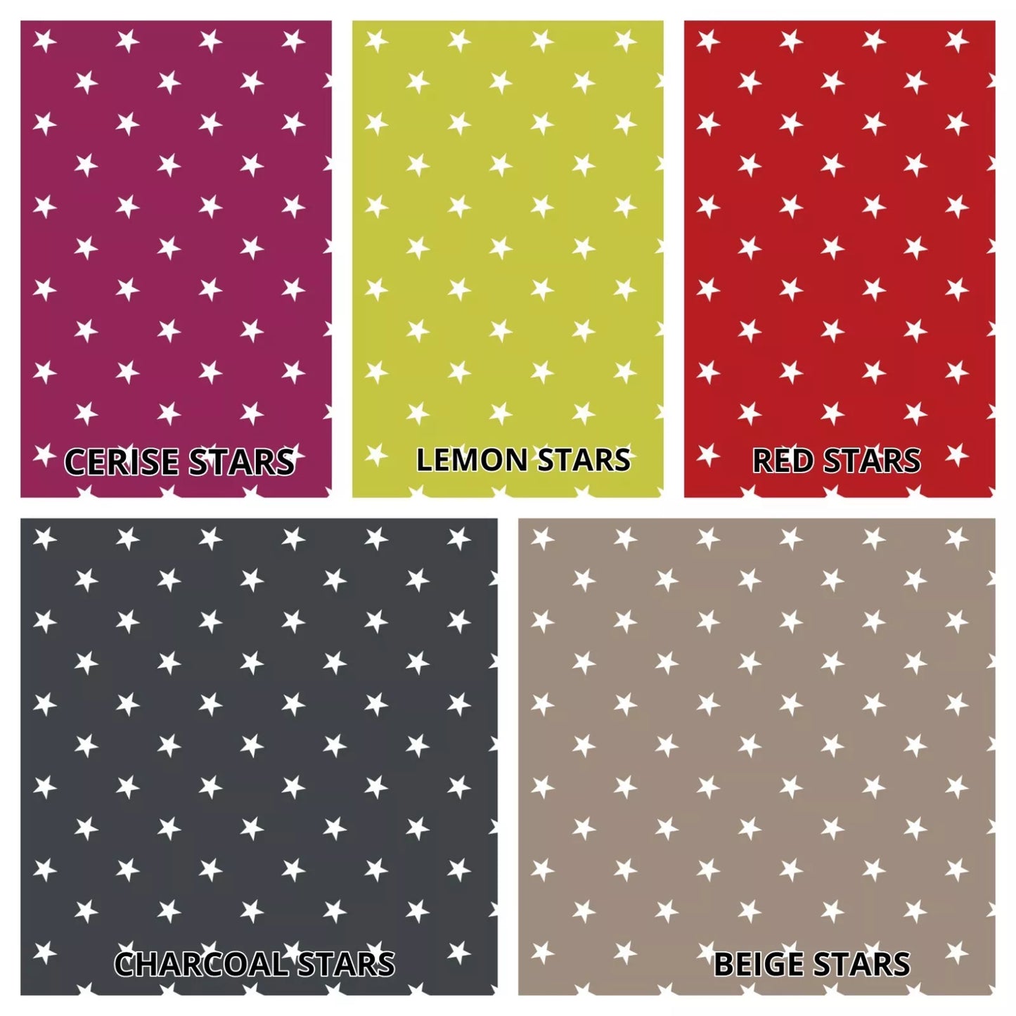 Polka Dot / Star Pattern PVC Vinyl Tablecloth Fabric – 58" Wide, Waterproof, Easy-Clean Party/Event Material By The Meter