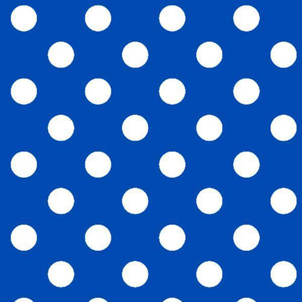 Polka Dot / Star Pattern PVC Vinyl Tablecloth Fabric – 58" Wide, Waterproof, Easy-Clean Party/Event Material By The Meter