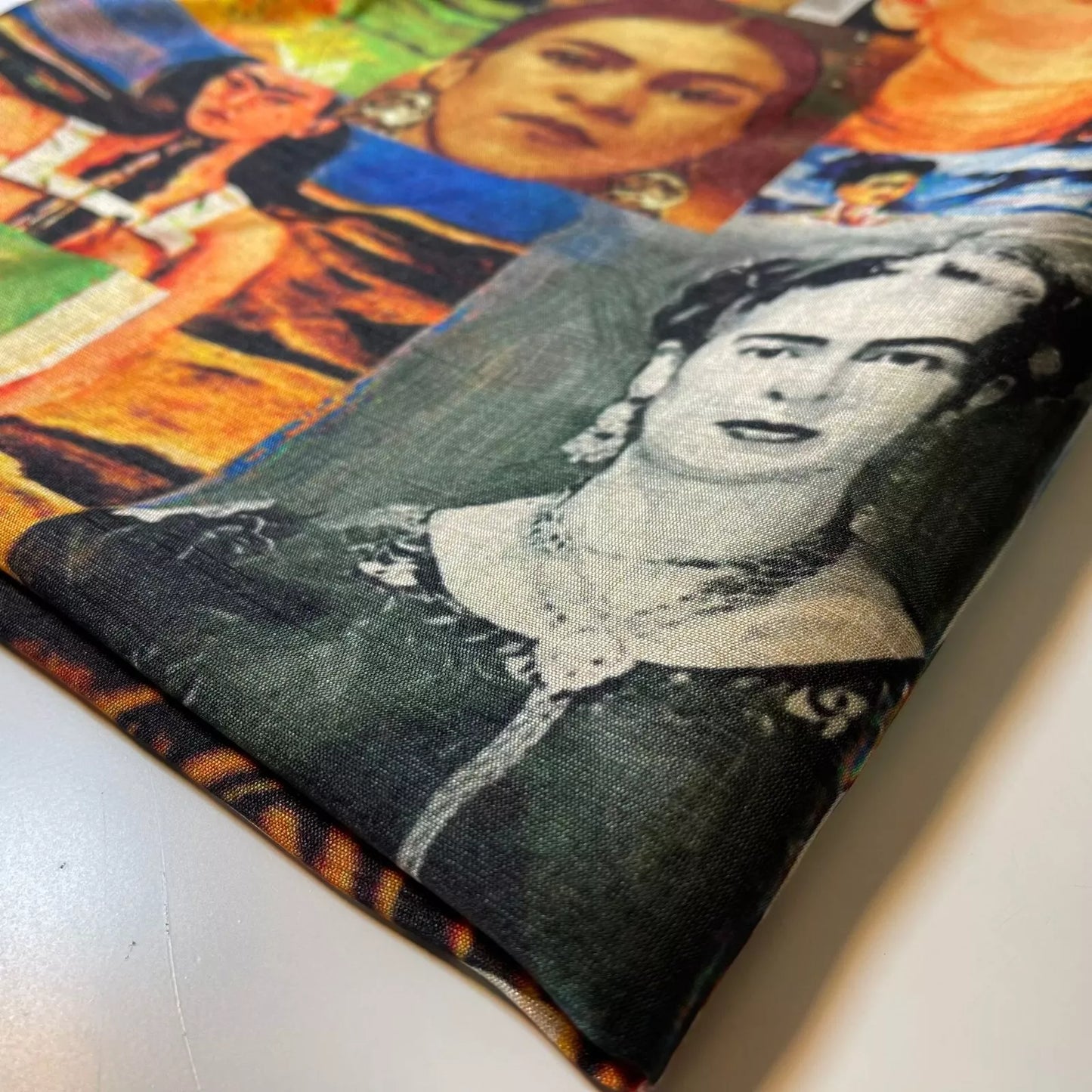 Polyester Raw Silk Material Freda Kahlo Dress Craft Quilting Fabric 44" By The Meter