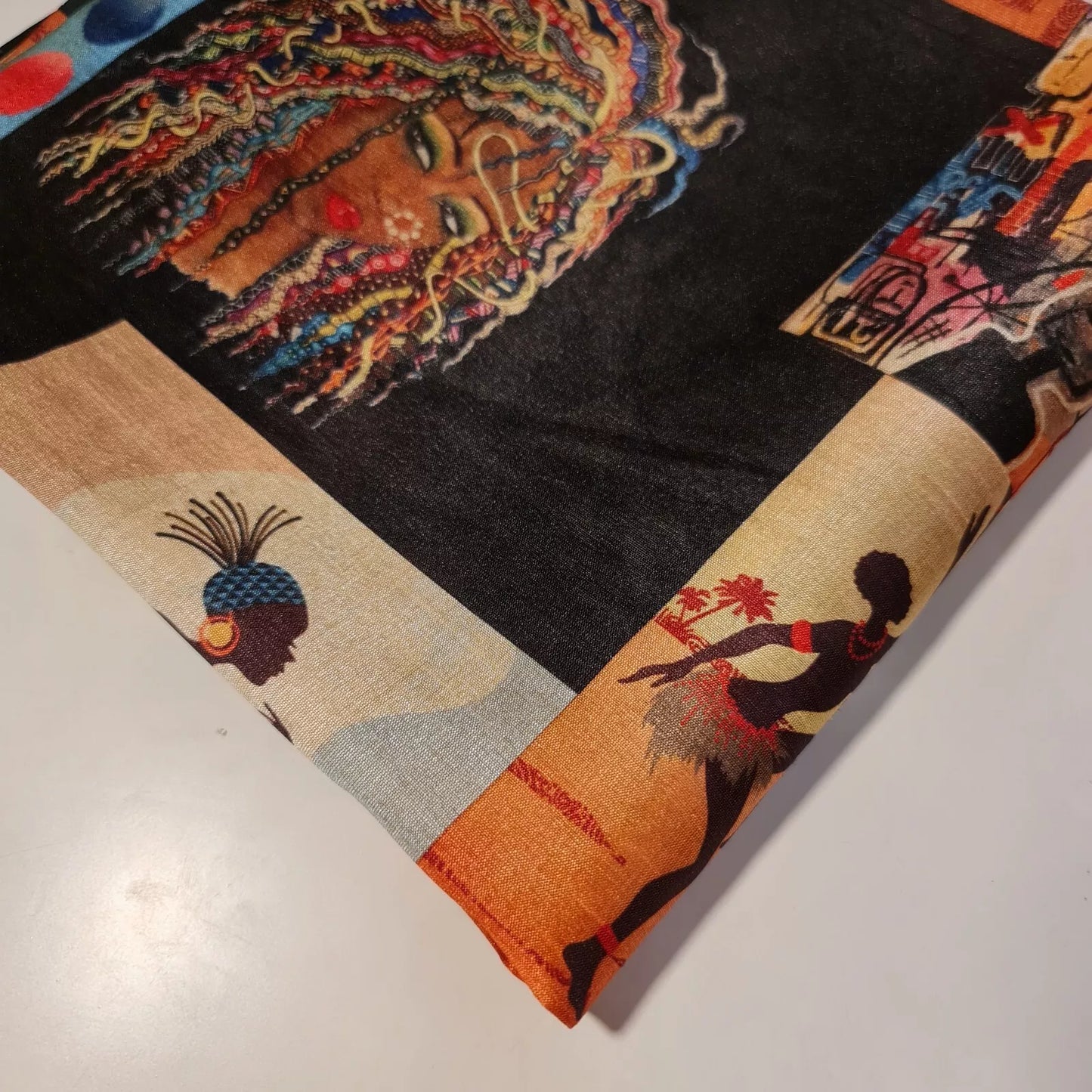 Polyester Raw Silk Material Freda Kahlo Dress Craft Quilting Fabric 44" By The Meter