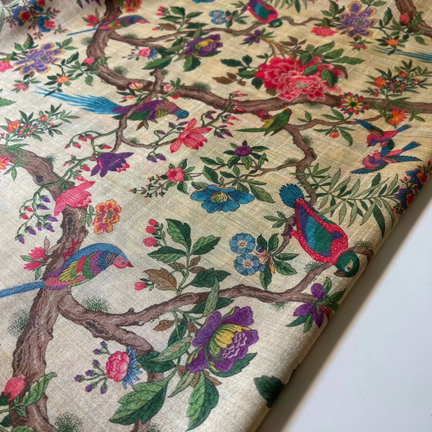 Polyester Raw Silk Material Freda Kahlo Dress Craft Quilting Fabric 44" By The Meter