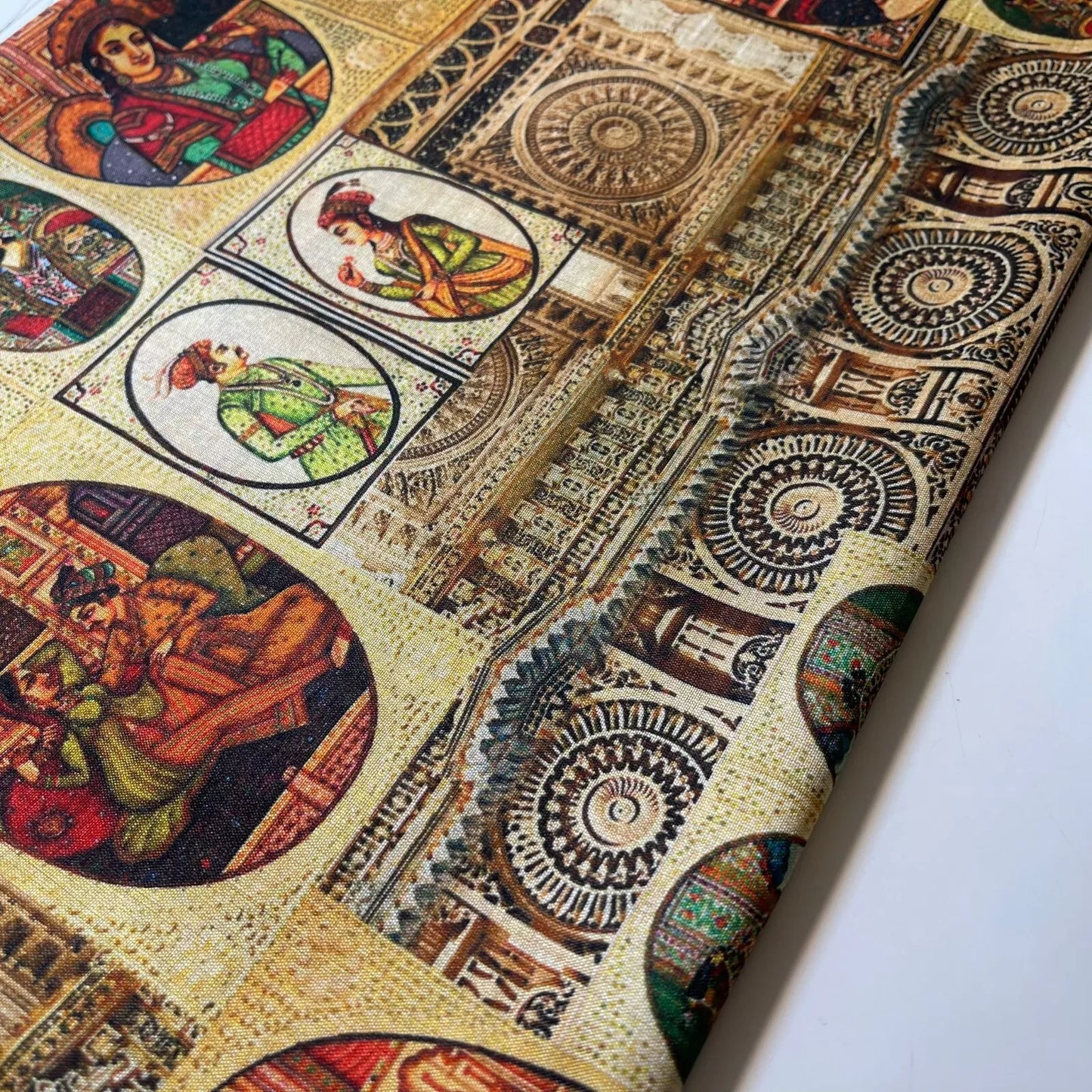 Polyester Raw Silk Material Freda Kahlo Dress Craft Quilting Fabric 44" By The Meter