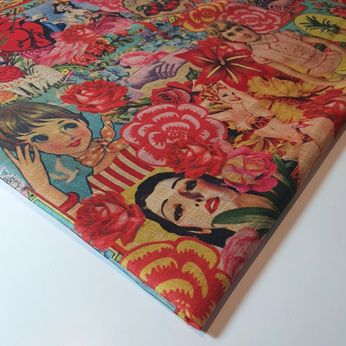 Polyester Raw Silk Material Freda Kahlo Dress Craft Quilting Fabric 44" By The Meter